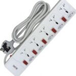 SHARE THIS PRODUCT   Borl 5 Way Borl Heavy Duty Premium Extension Socket -White